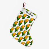 Papagei aus niedlichem Cartoon Kleiner Weihnachtsstrumpf (Vorderansicht (hängend))