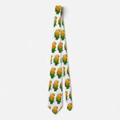 Papagei aus niedlichem Cartoon Krawatte (Vorderseite)