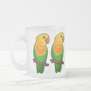 Papagei aus niedlichem Cartoon Mattglastasse