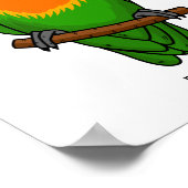 Papagei aus niedlichem Cartoon Poster (Ecke)