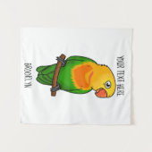 Papagei aus niedlichem Cartoon Wandteppich (Vorderseite (Horizontal))