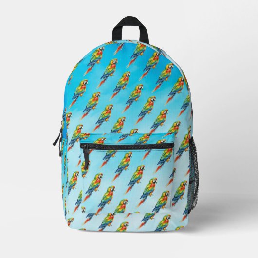 Papagei Bedruckter Rucksack (Vorderseite)