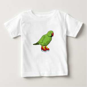Papagei bei Ice-Skaten mit Ice-Skaten Baby T-shirt