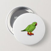 Papagei bei Ice-Skaten mit Ice-Skaten Button (Vorne & Hinten)