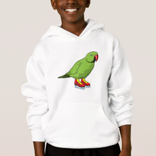 Papagei bei Ice-Skaten mit Ice-Skaten Hoodie