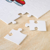 Papagei bei Ice-Skaten mit Ice-Skaten Puzzle (Seite)
