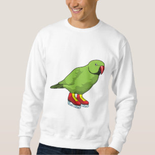 Papagei bei Ice-Skaten mit Ice-Skaten Sweatshirt