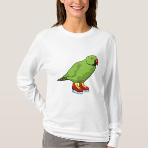 Papagei bei Ice-Skaten mit Ice-Skaten T-Shirt