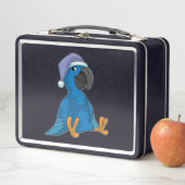 Papagei beim Schlafen mit Nachtmütze Metall Brotdose (Beispiel)