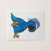 Papagei beim Schlafen mit Nachtmütze Puzzle (Horizontal)