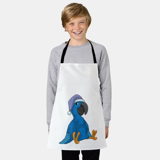 Papagei beim Schlafen mit Nachtmütze Schürze (Getragen)