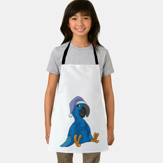 Papagei beim Schlafen mit Nachtmütze Schürze (Insitu)