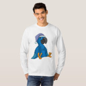Papagei beim Schlafen mit Nachtmütze T-Shirt (Vorne ganz)