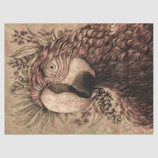 Papagei Bird Ephemere Seidenpapier (Vorderseite)