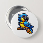 Papagei Button (Vorne & Hinten)