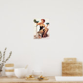 Papagei-Button Poster (Küche)