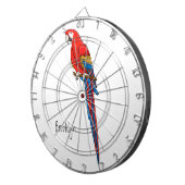 Papagei-Cartoon Dartscheibe (Vorderseite rechts)