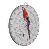 Papagei-Cartoon Dartscheibe (Vorderseite Links)