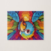 Papagei, Cartoon, farbig Puzzle (Horizontal)
