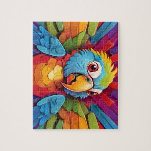 Papagei, Cartoon, farbig Puzzle