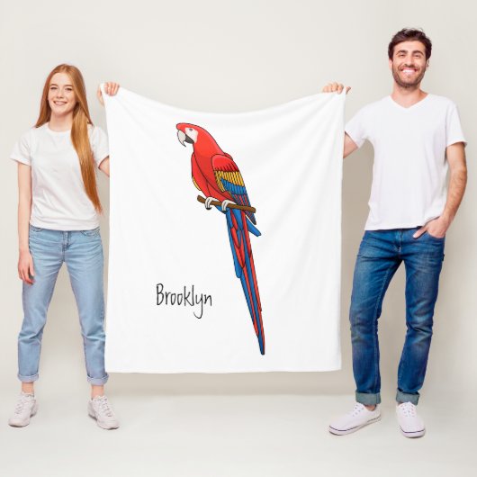 Papagei-Cartoon Fleecedecke (Beispiel)