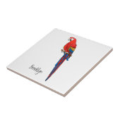 Papagei-Cartoon Fliese (Seite)