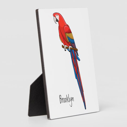 Papagei-Cartoon Fotoplatte (Seite)