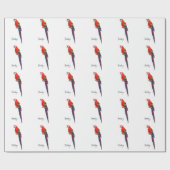 Papagei-Cartoon Geschenkpapier (Flach)