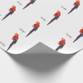 Papagei-Cartoon Geschenkpapier (Ecke)