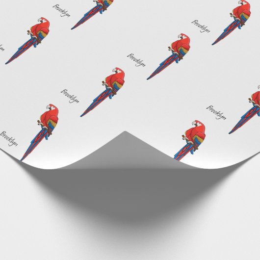 Papagei-Cartoon Geschenkpapier (Ecke)
