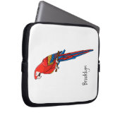 Papagei-Cartoon Laptopschutzhülle (Vorne Rechts)