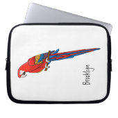 Papagei-Cartoon Laptopschutzhülle (Vorderseite)