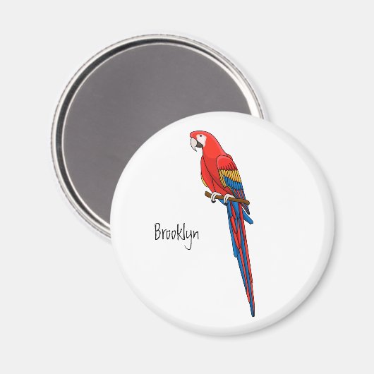 Papagei-Cartoon Magnet (Vorderseite/Rückseite)