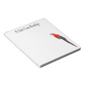 Papagei-Cartoon Notizblock (angewinkelt)