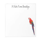 Papagei-Cartoon Notizblock (Vorderseite)