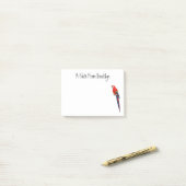 Papagei-Cartoon Post-it Klebezettel (Auf Schreibtisch)