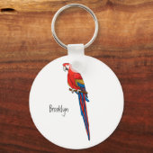 Papagei-Cartoon Schlüsselanhänger (Vorderseite)