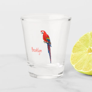Papagei-Cartoon Schnapsglas