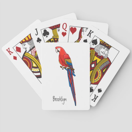Papagei-Cartoon Spielkarten (Rückseite)