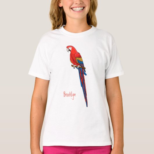 Papagei-Cartoon T-Shirt (Vorderseite)