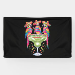 Papagei Cinco De Mayo Lustiger Trinkender Mexikani Banner