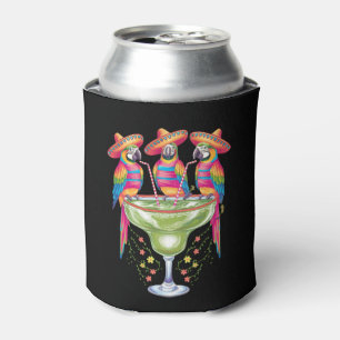 Papagei Cinco De Mayo Lustiger Trinkender Mexikani Dosenkühler