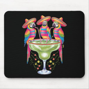 Papagei Cinco De Mayo Lustiger Trinkender Mexikani Mousepad