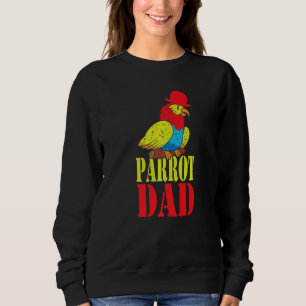 Papagei Dad Wellensittich  Bunt  Süßer Vogel Meme Sweatshirt
