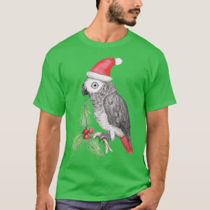 Papagei des Weihnachtsafrikanischen Graus T-Shirt