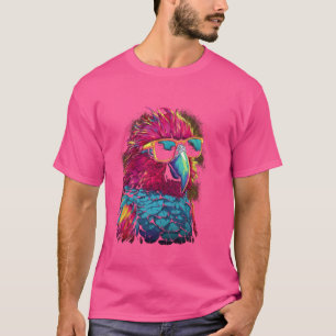 Papagei-DJ mit Sonnenbrille, afrikanische Papageie T-Shirt