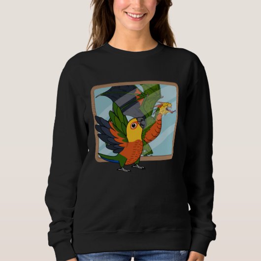 Papagei & Drache Reflexion I Jenday Conure  1 Sweatshirt (Vorderseite)