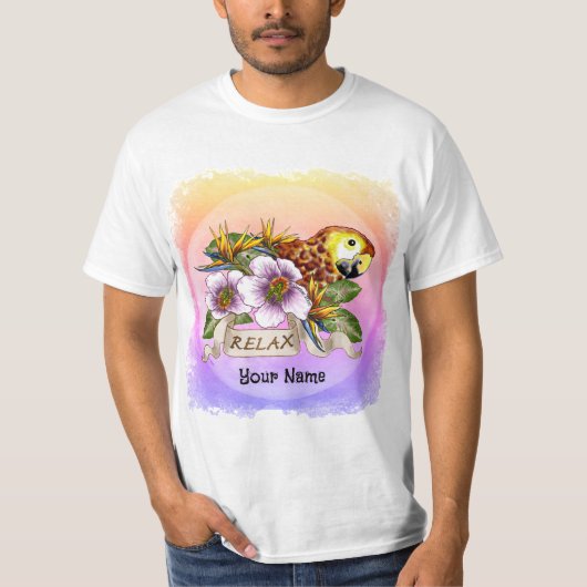 Papagei entspannen T-Shirt (Vorderseite)