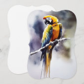 Papagei Feiertagskarte (Vorne/Hinten)