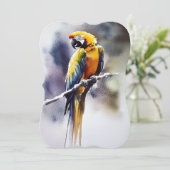 Papagei Feiertagskarte (Stehend Vorderseite)